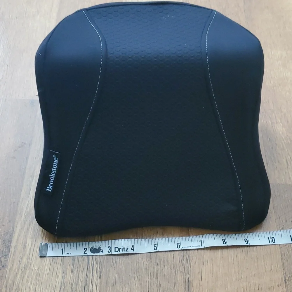 Brookstone Black Neoprene Water Resistant Neck‎ Travel Pillow with Memory Foam